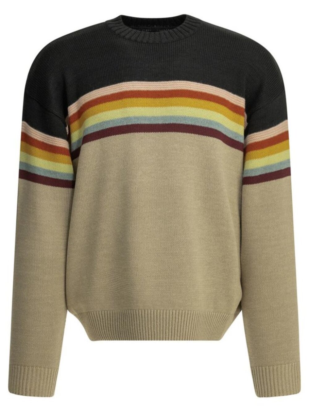 Kapital 2 Tones Peckish Rainbow Crewneck Sweater Tag Size 3 Men